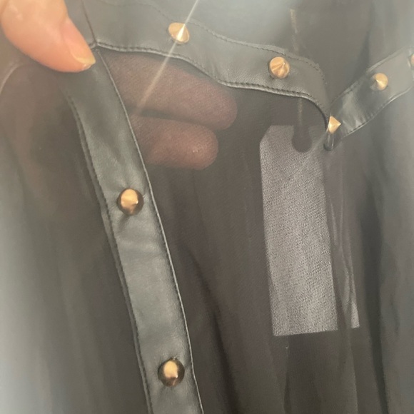 NWT Grunge Potters Pot Whimsigoth  Grunge Sheer Studded Maxi Dress M - Picture 4 of 11